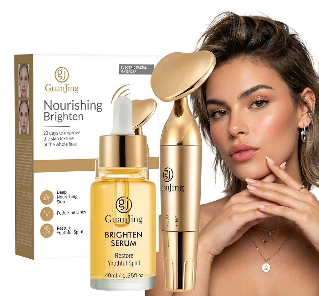 Kit Rejuvenecedor Facial Guanjing®: Serum Triple Acción (Retinol + Niacinamida + Vit. E) + Masajeador Sónico LIFT