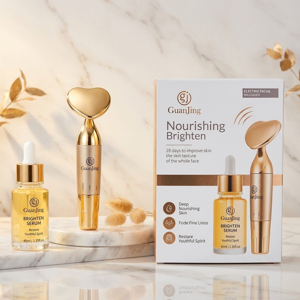Kit Rejuvenecedor Facial Guanjing®: Serum Triple Acción (Retinol + Niacinamida + Vit. E) + Masajeador Sónico LIFT